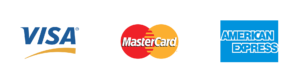 we accept visa, master card and american express credit cards